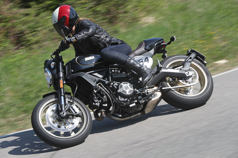 The new Cafe Racer is perhaps the biggest departure yet from the standard Scrambler Ducati platform. Numerous geometry changes, plus stiffer suspension and a smaller front wheel, make the Cafe Racer a bona fide corner-eating machine.
