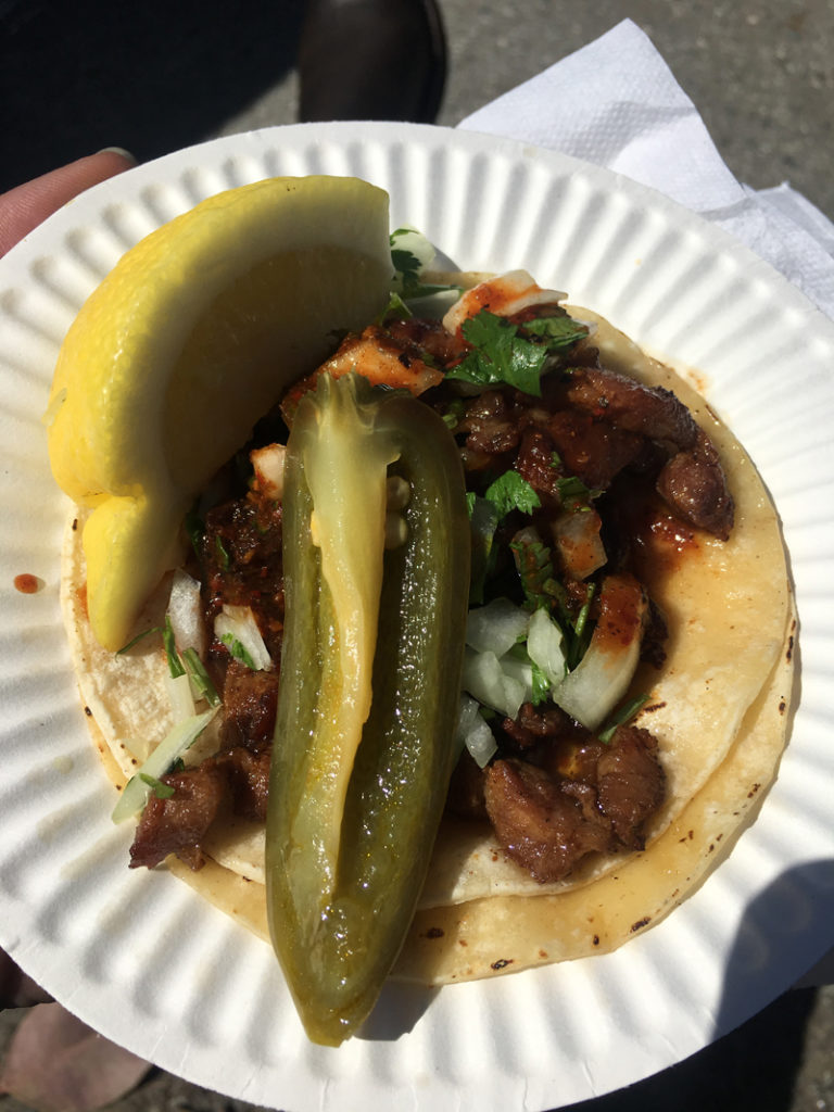 Deliciosos Tacos' taco al pastor was a highlight of the trip