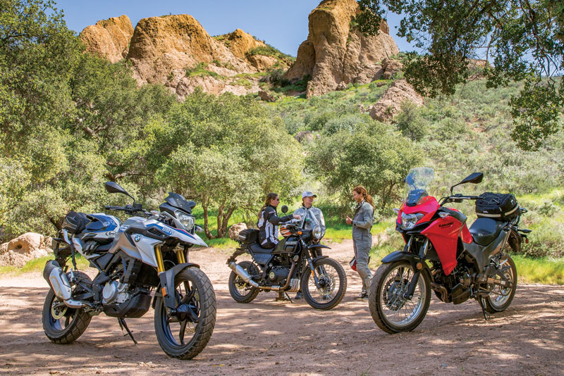 Small bikes are the next big thing. These three pint-sized ADV tourers are each capable of carrying you and your gear on adventures both on-road and off, but each one has its own take on how to get there. Photos by Kevin Wing.