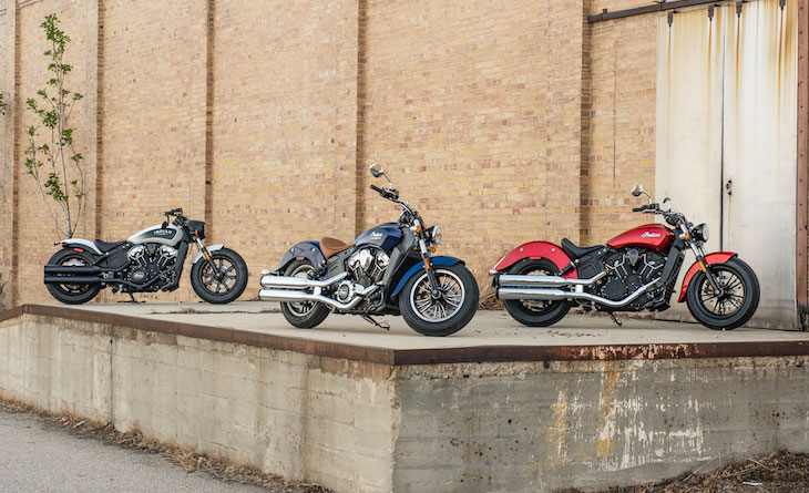 2019 Indian Scout model lineup.