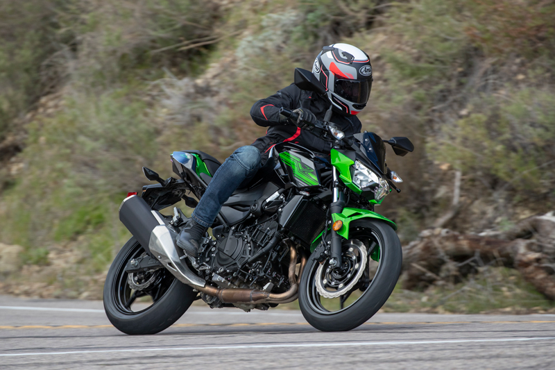 The 2019 Z400 ABS fills out Kawasaki's Z lineup of naked bikes. Based on the Ninja 400 ABS, it's truly a sport bike sans fairings. Photos by Kevin Wing.