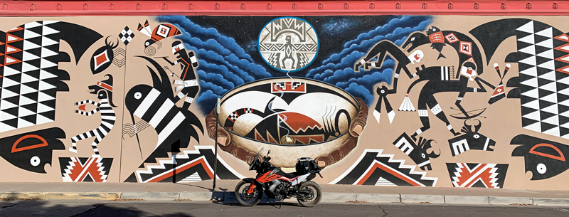 KTM 790 Adventure Deming New Mexico mural Jesse Kriegel
