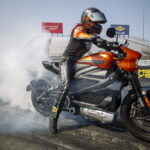 Lightning-Fast Livewire Angelle Sampey sets the record aboard the Harley-Davidson LiveWire