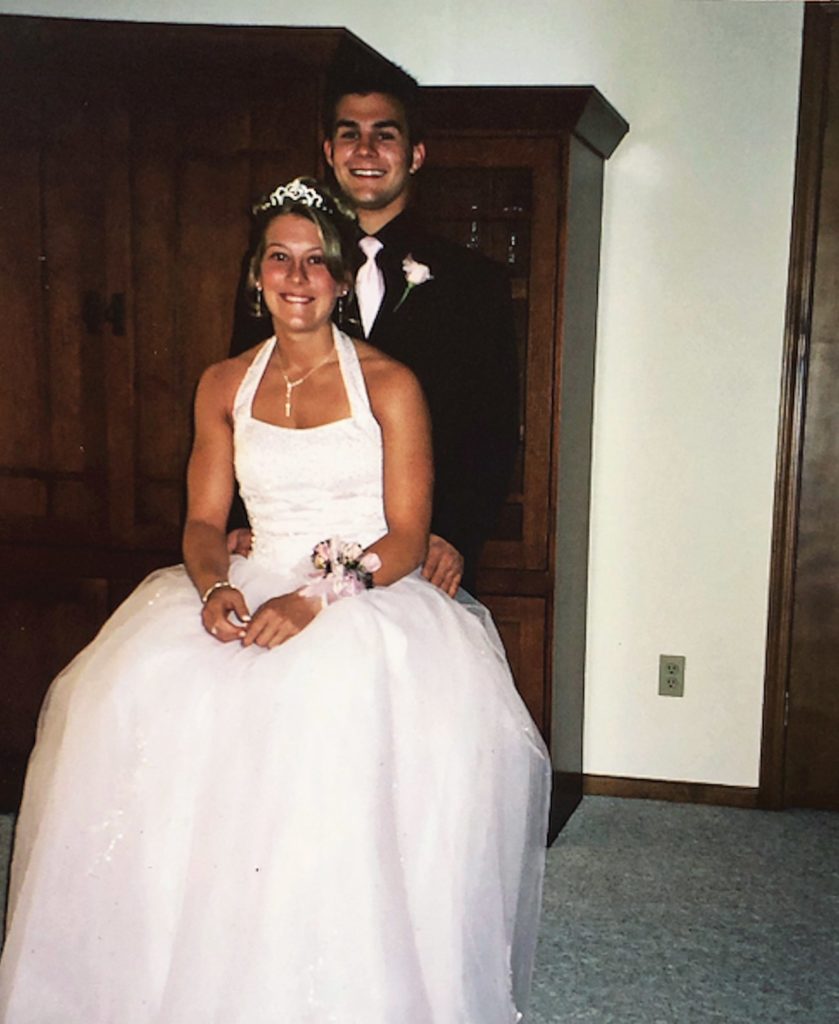 Jared Mees and Nichole, flat track racers, attend prom together in 2006