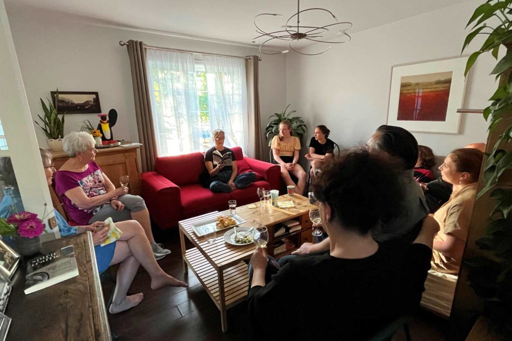 Postcards from the Road C. Jane Taylor Living Room Reading in St-Hyacinthe