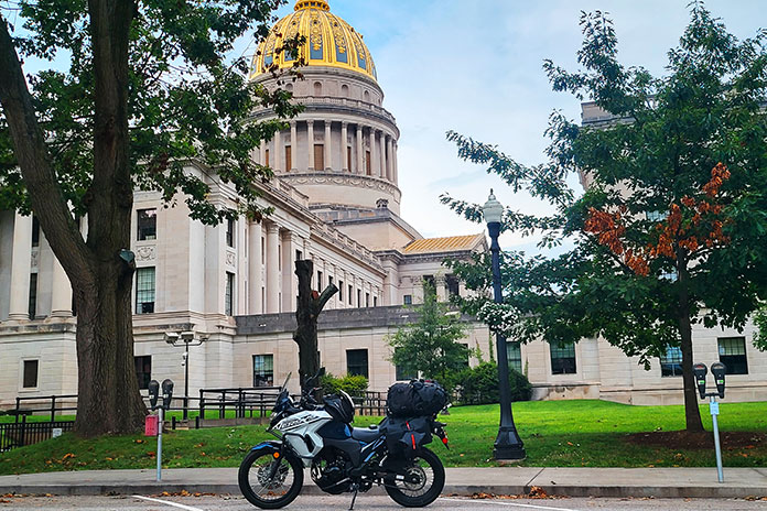 West Virginia Motorcycle trip state capitol Charleston