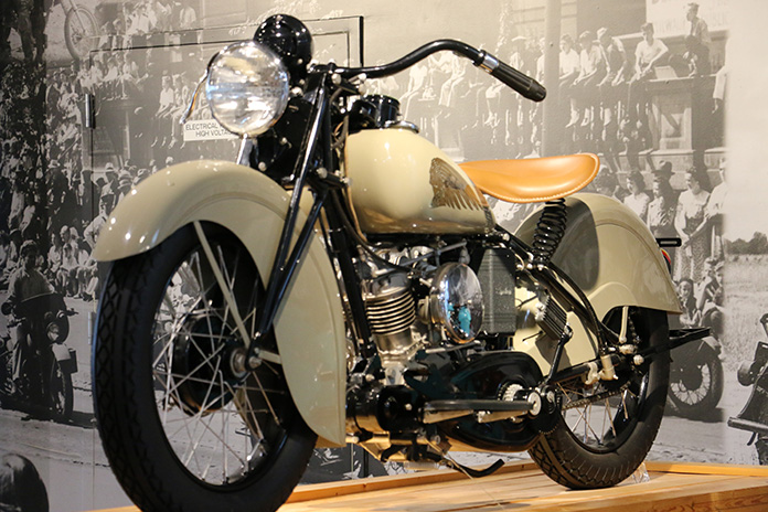 Around the World on Two Wheels Barber Vintage Motorsports Museum Petersen Automotive Museum Indian Motorcycle