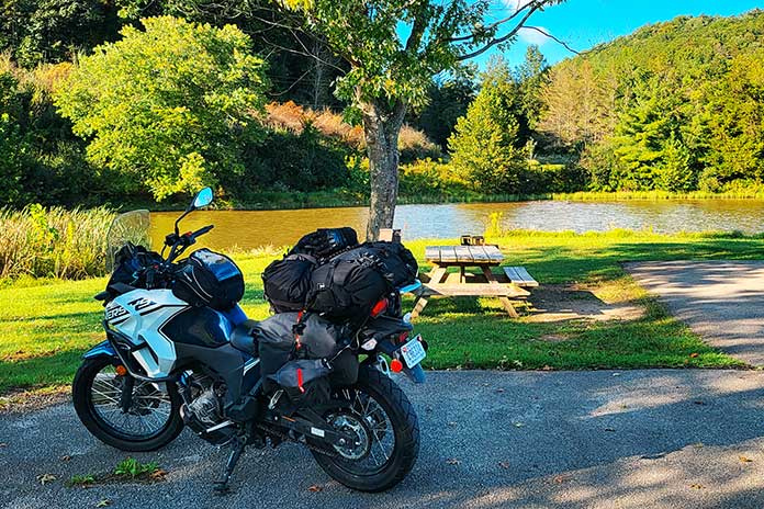 West Virginia Motorcycle Ride Kawasaki Versys-X 300 Beech Fork Lake