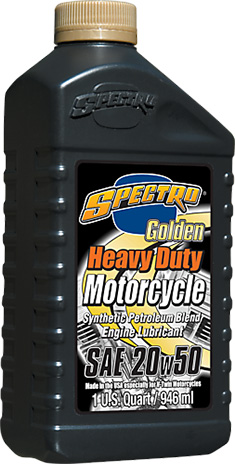 Spectro Oils Heavy Duty Golden Synthetic V-Twin motorcycle oil